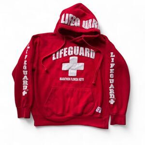 Classic Red Lifeguard Sweatshirt Florida USA Unisex size Medium